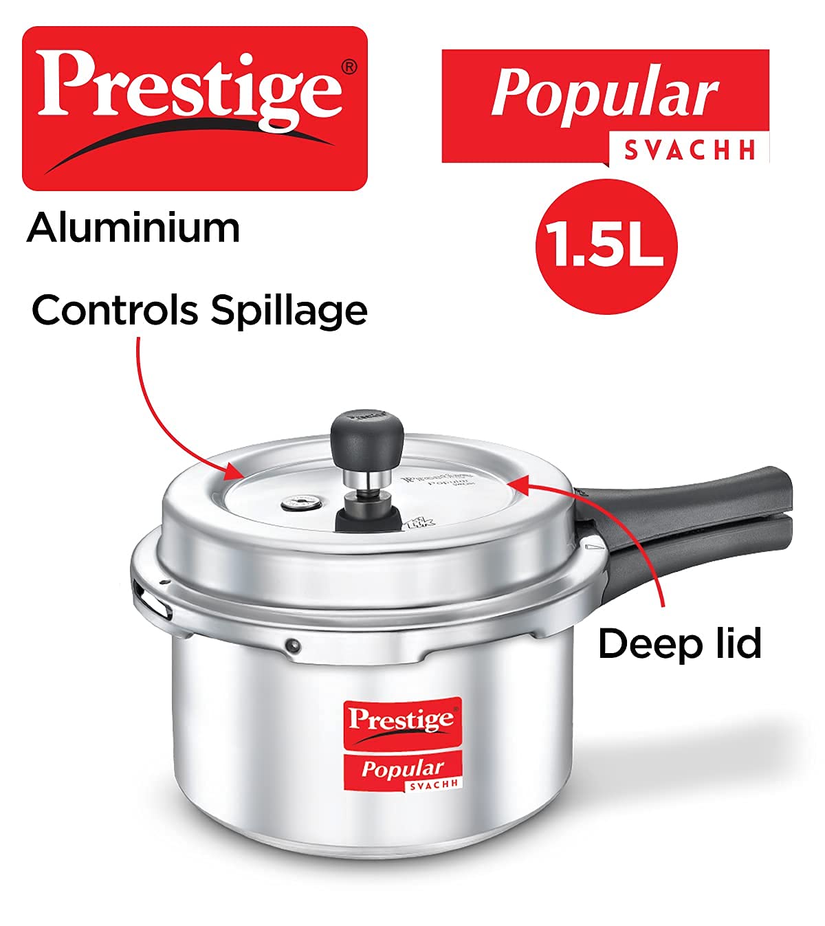 PRESTIGE COOKER ALUMINIUM SVACHH - 1.5LTR