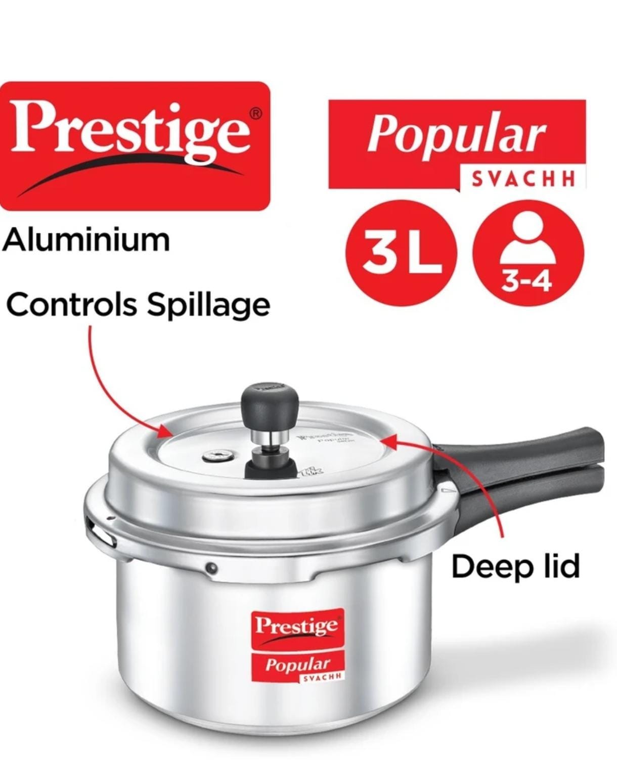 PRESTIGE COOKER ALUMINIUM SVACHH - 3 LTR
