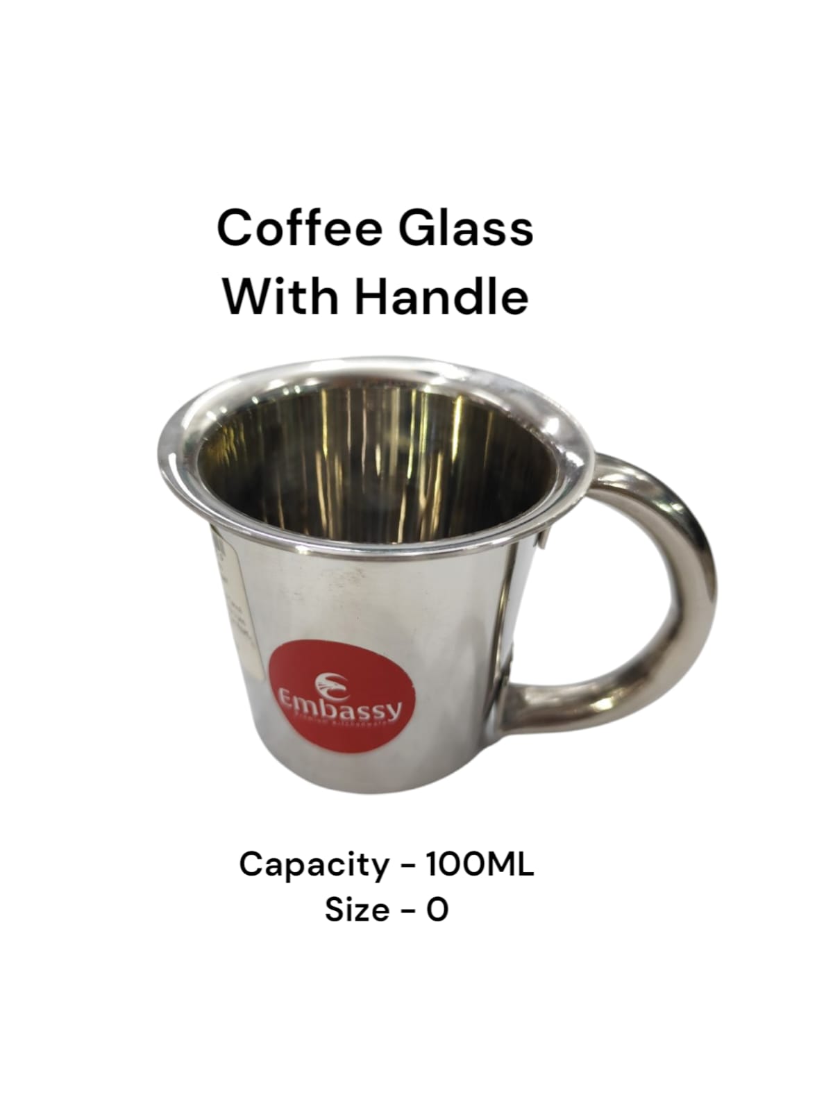 COFFEE GLASS STAINLESS STEEL - 100ML - SIZE - 0