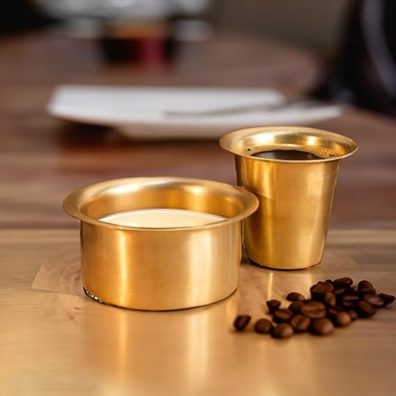 COFFEE GLASS WITH DABARA BRASS - 120ML