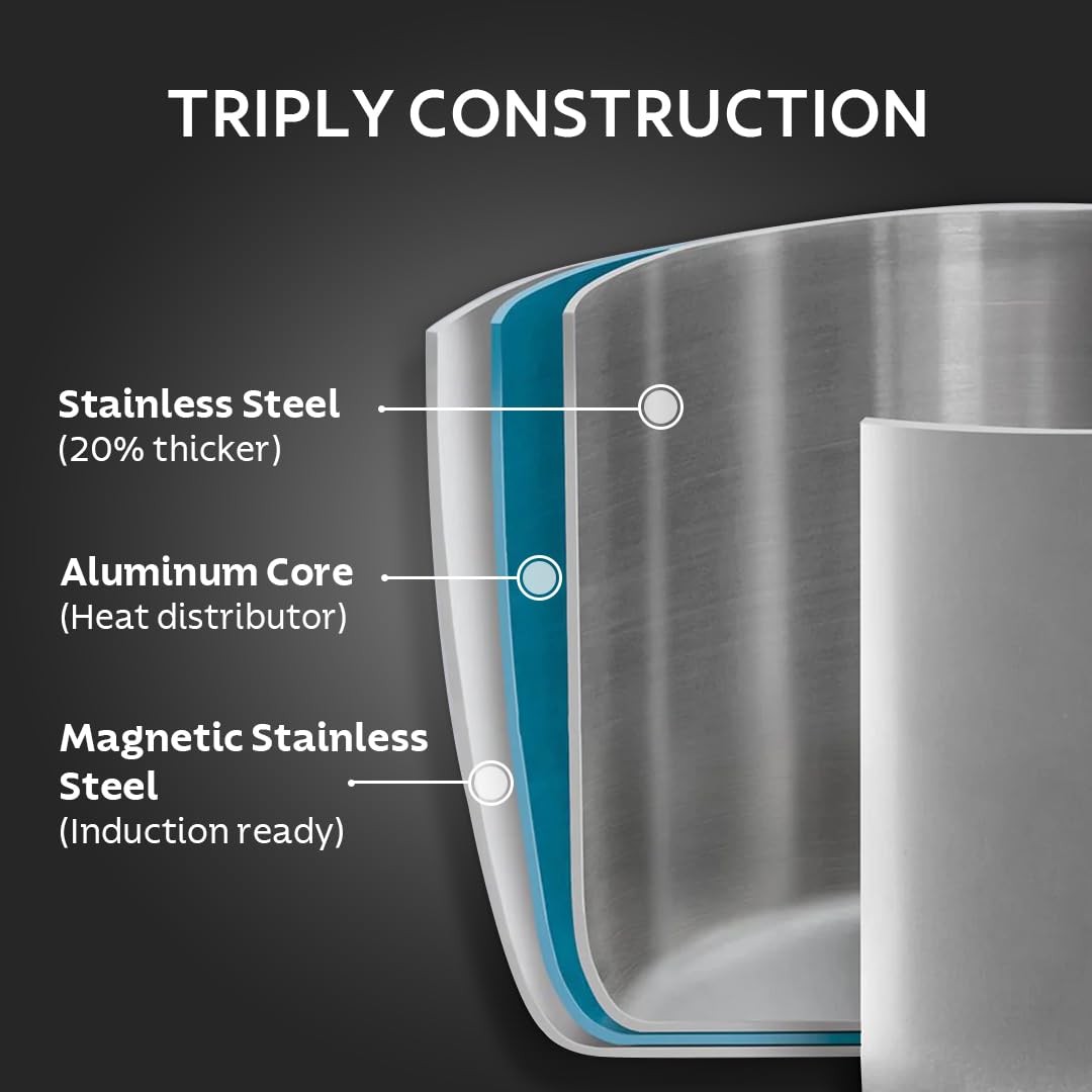 TRIPLY COOKER STAINLESS STEEL - TRAMONTINA - 3 LTR
