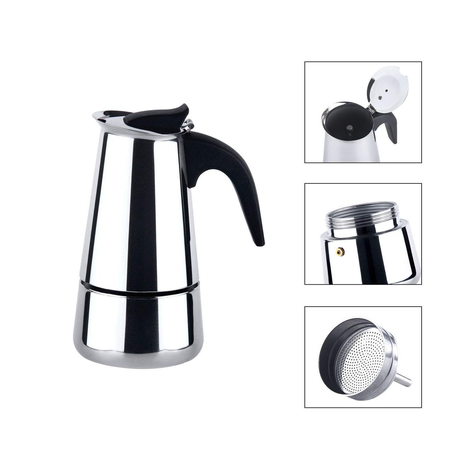 COFFEE PERCOLATOR STAINLESS STEEL - 6CUPS