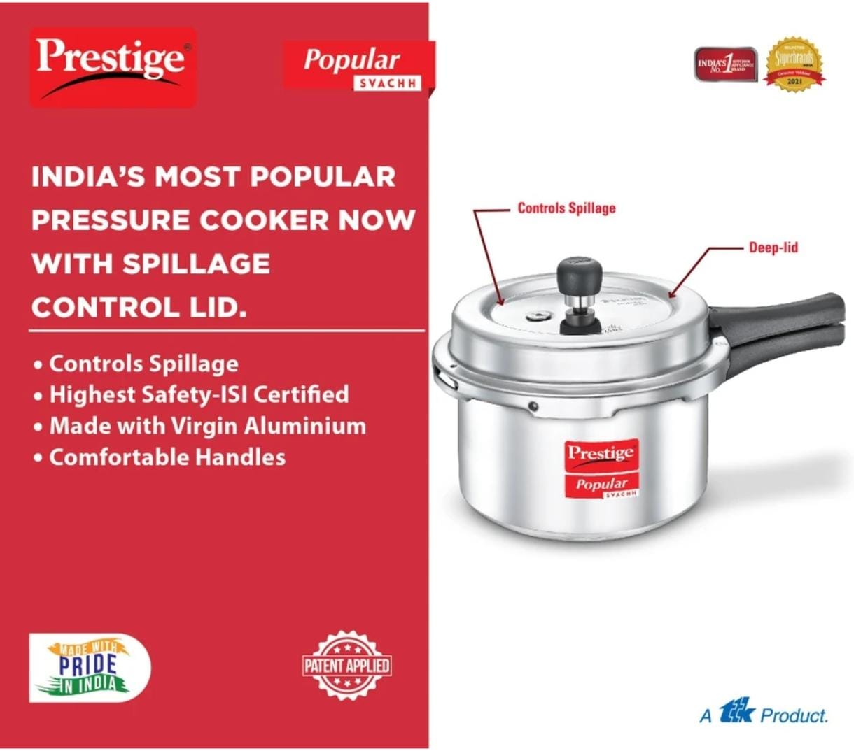 PRESTIGE COOKER ALUMINIUM SVACHH - 5LTR