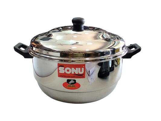 Sonu Steel 24 Idly Pot with Steamer Plate – Stainless Steel Idli Cooker for Fluffy Idlis