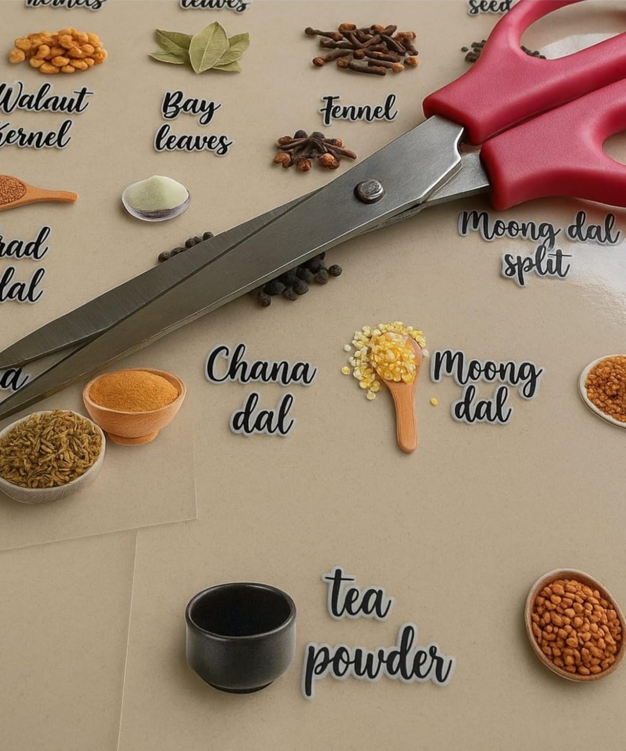 Buy premium jar stickers for kitchen storage – waterproof, durable, and easy-to-read labels for masala jars, spice containers, pulses, and cereals. Keep your pantry organized in style!
