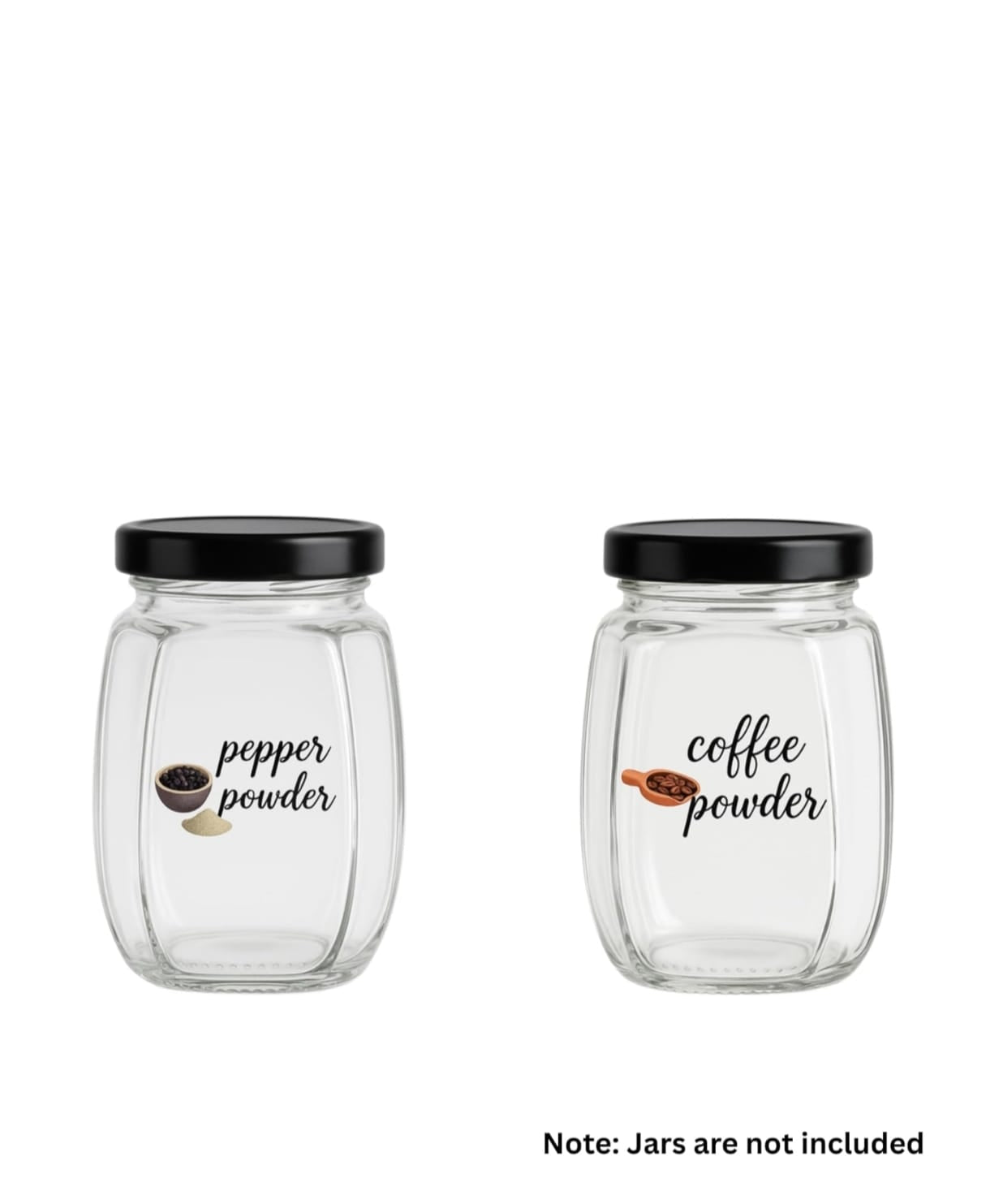 Buy premium jar stickers for kitchen storage – waterproof, durable, and easy-to-read labels for masala jars, spice containers, pulses, and cereals. Keep your pantry organized in style!