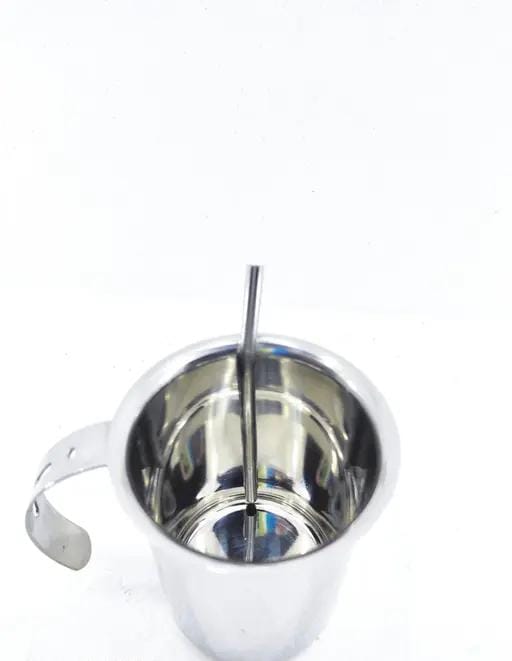STAINLESS STEEL GLASS WITH STRAW & HANDLE - KIDS