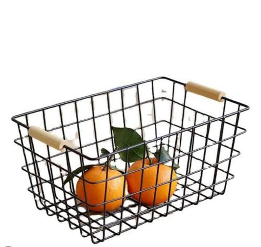 FRUIT BASKET BLACK METAL