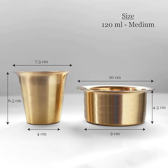 COFFEE GLASS WITH DABARA BRASS - 120ML