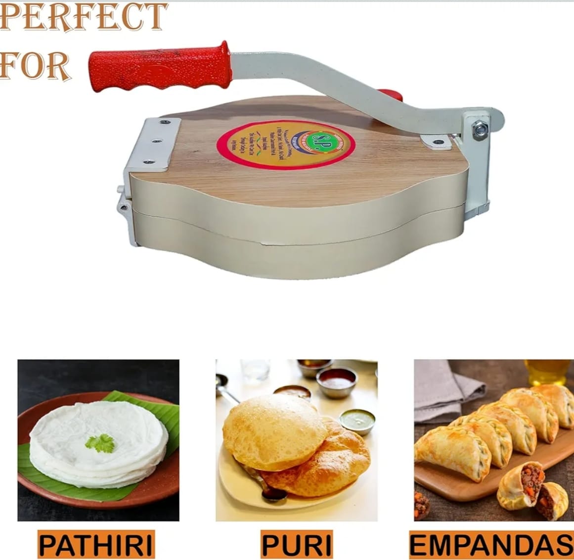 Wooden Roti Maker Press – Traditional Chapati & Puri Press for Cooking