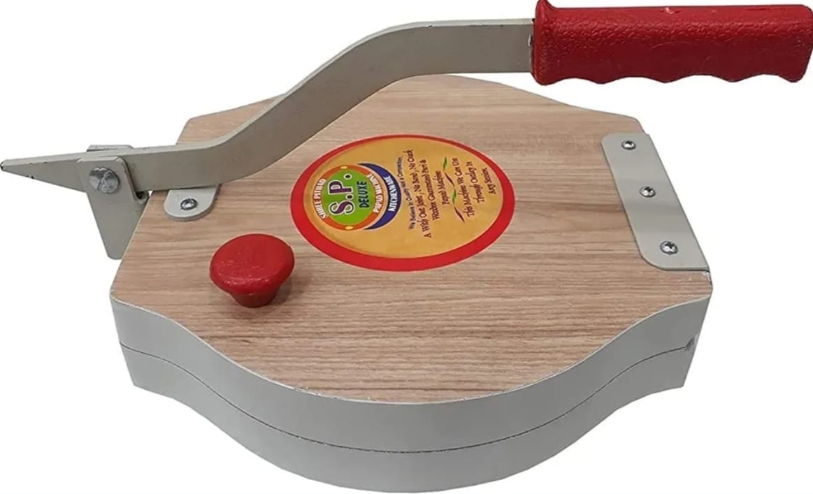Wooden Roti Maker Press – Traditional Chapati & Puri Press for Cooking