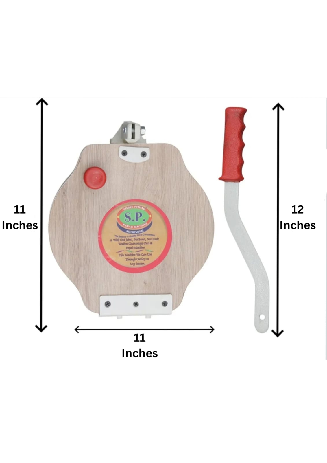 Wooden Roti Maker Press – Traditional Chapati & Puri Press for Cooking